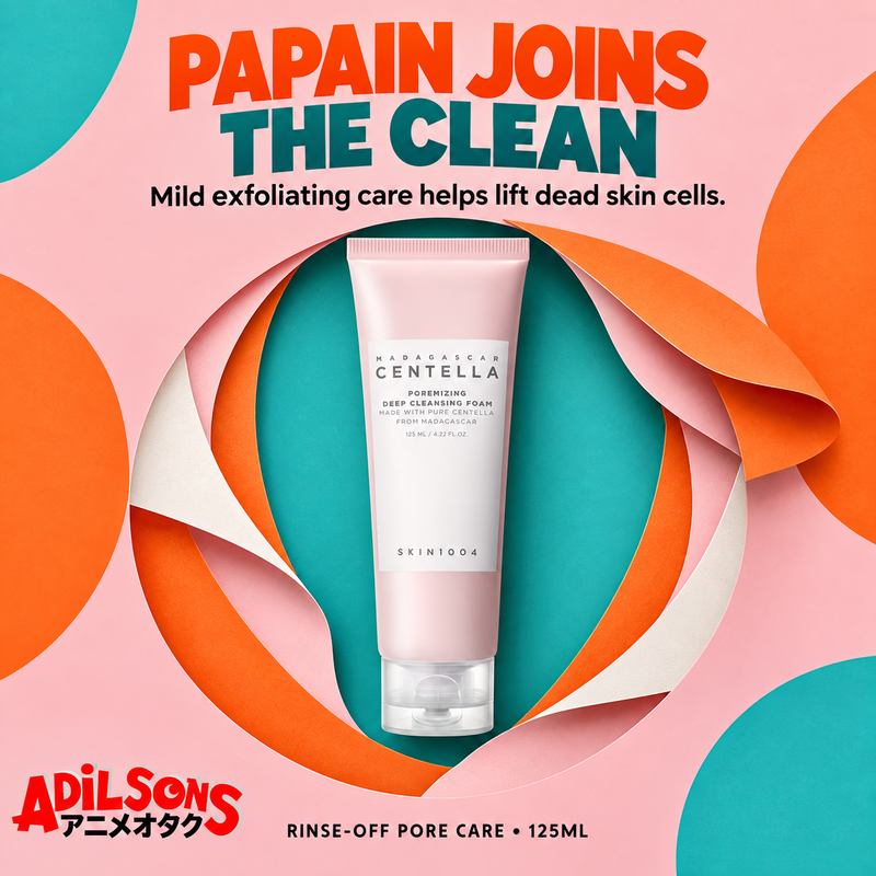 Papain provides mild exfoliating care to help lift dead skin cells.