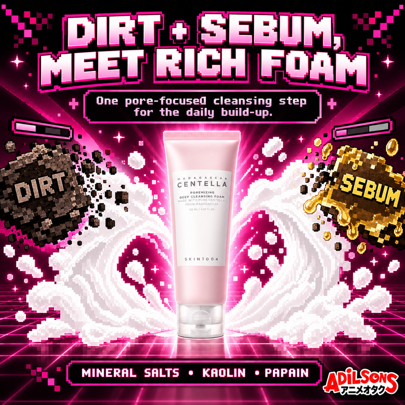 Dirt and sebum meet rich foam in one pore-focused cleansing step.