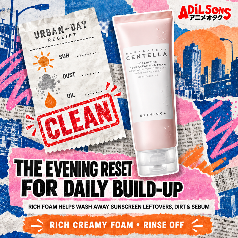 An evening reset for sunscreen leftovers, dirt and sebum.