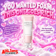 A thick cream paste that transforms into rich foam for pore cleansing.