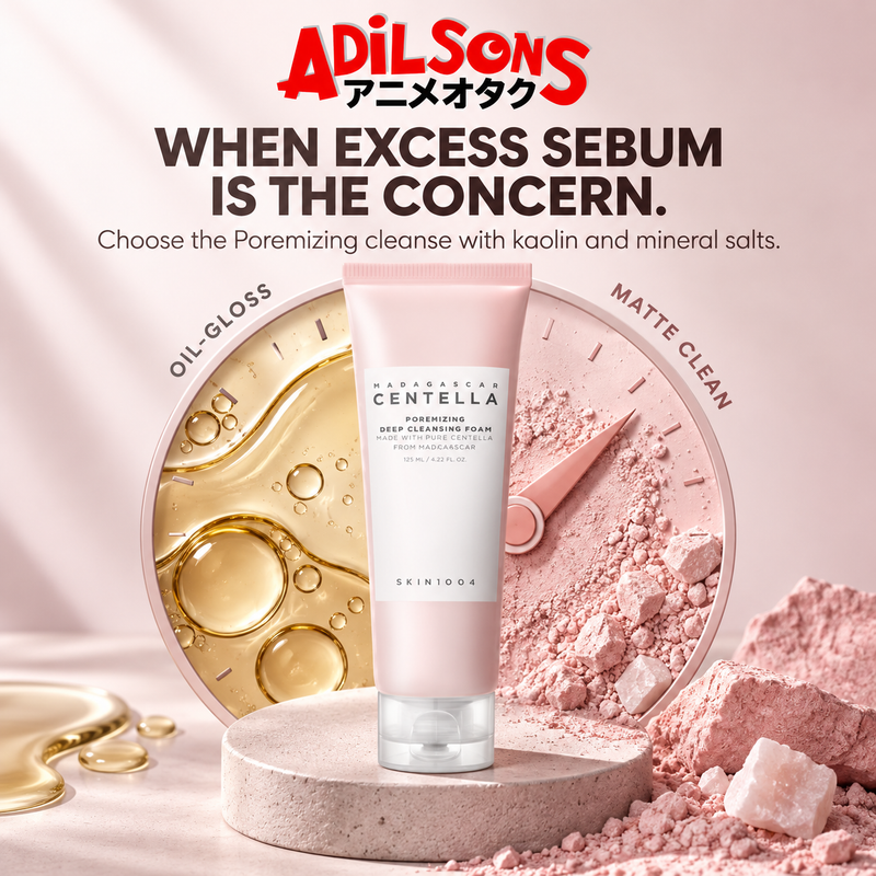 Choose Poremizing when excess sebum is the cleansing concern.