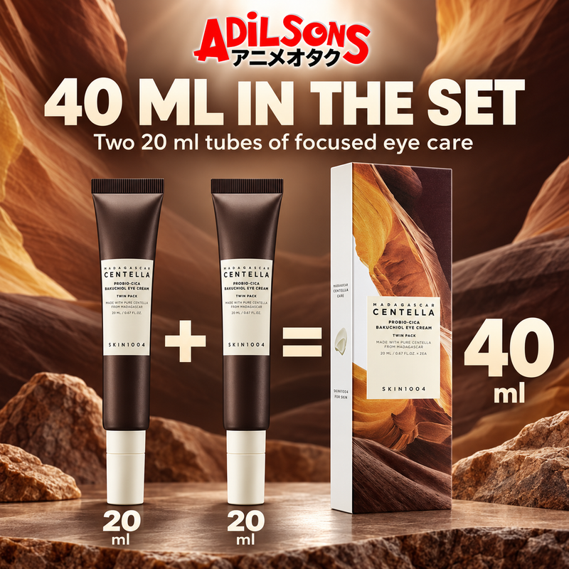 Adilsons Beauty ad for SKIN1004 Probio-Cica Bakuchiol Eye Cream twin pack: Forty millilitres across the twin