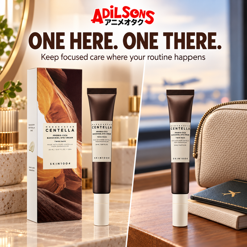 Adilsons Beauty ad for SKIN1004 Probio-Cica Bakuchiol Eye Cream twin pack: Separate the pair across locations