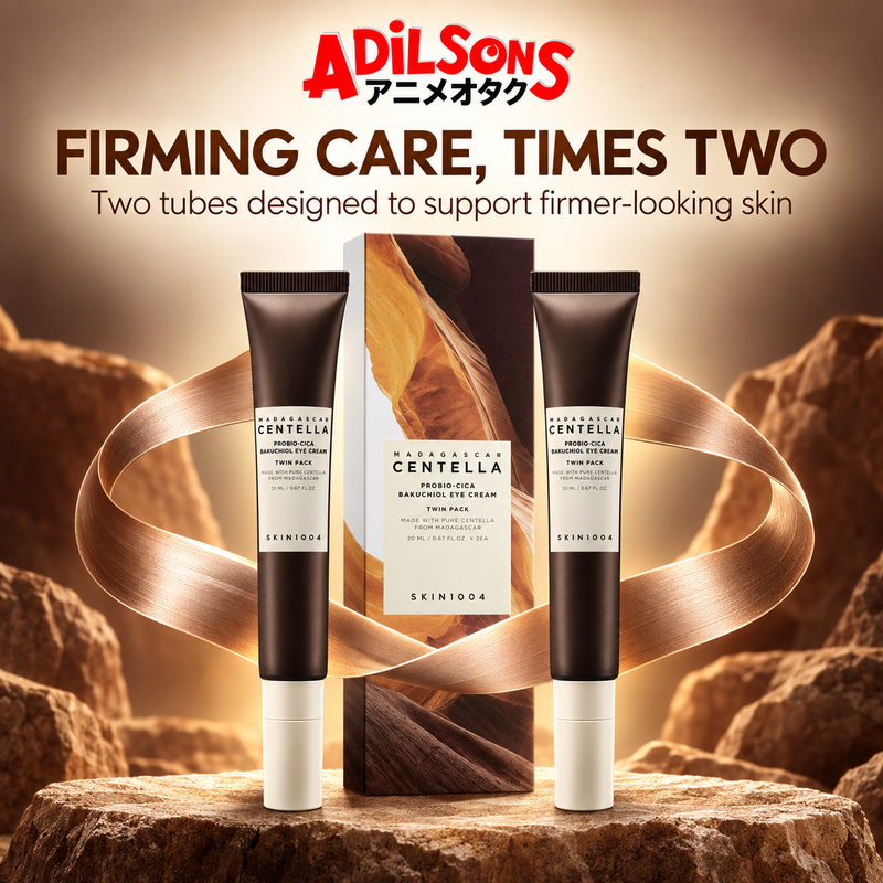 Adilsons Beauty ad for SKIN1004 Probio-Cica Bakuchiol Eye Cream twin pack: Firmness benefit