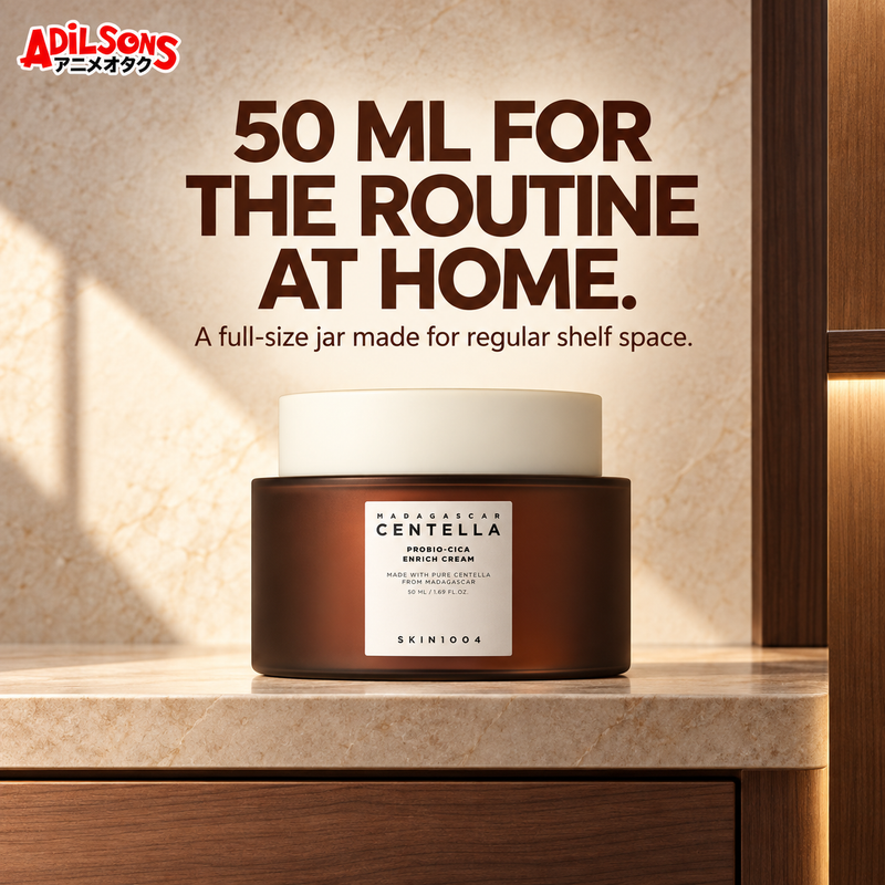 50 ML FOR THE ROUTINE AT HOME. A full-size jar made for regular shelf space.