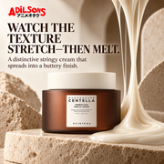 WATCH THE TEXTURE STRETCH—THEN MELT. A distinctive stringy cream that spreads into a buttery finish.