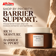 SHOP BY PRIORITY: BARRIER SUPPORT. Choose Enrich Cream when rich moisture and barrier care lead the list.