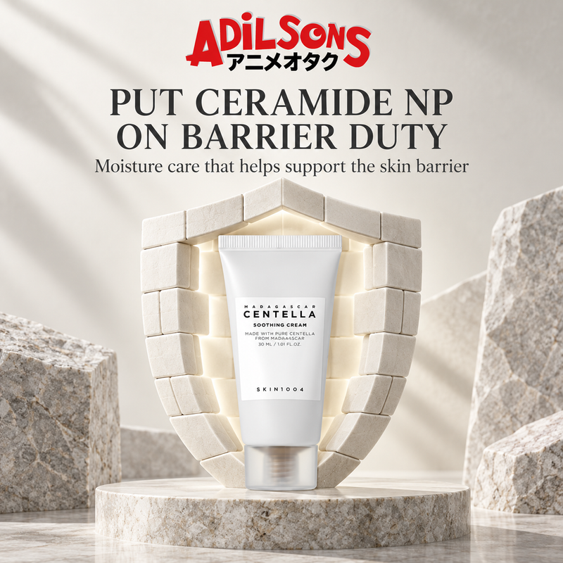 Adilsons Beauty ad for SKIN1004 Madagascar Centella Soothing Cream 30 ml: Ceramide NP gives the cream barrier-support appeal