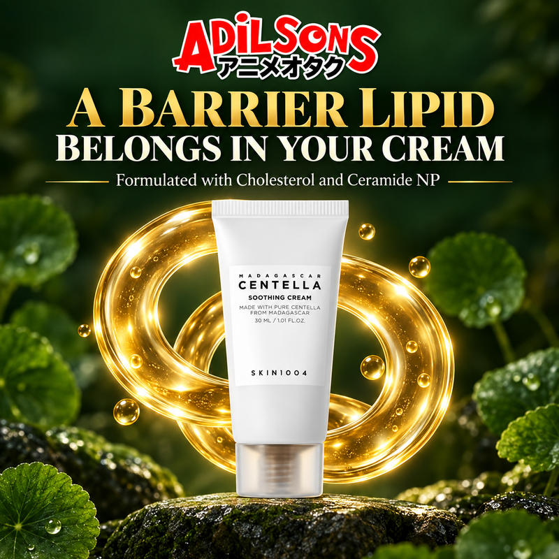 Adilsons Beauty ad for SKIN1004 Madagascar Centella Soothing Cream 30 ml: Cholesterol is part of the barrier-support ingredient story