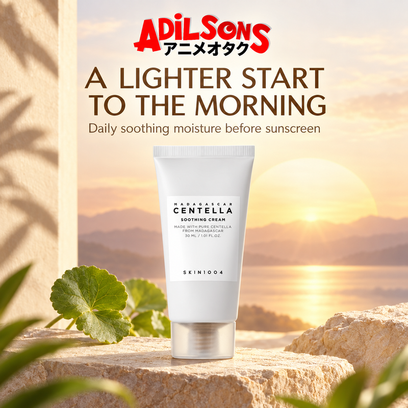 Adilsons Beauty ad for SKIN1004 Madagascar Centella Soothing Cream 30 ml: The cream can finish a simple morning moisture routine