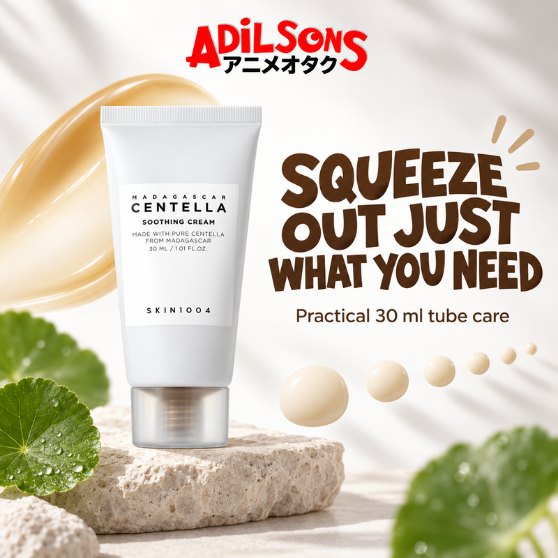 Adilsons Beauty ad for SKIN1004 Madagascar Centella Soothing Cream 30 ml: Tube packaging keeps the daily dispense practical