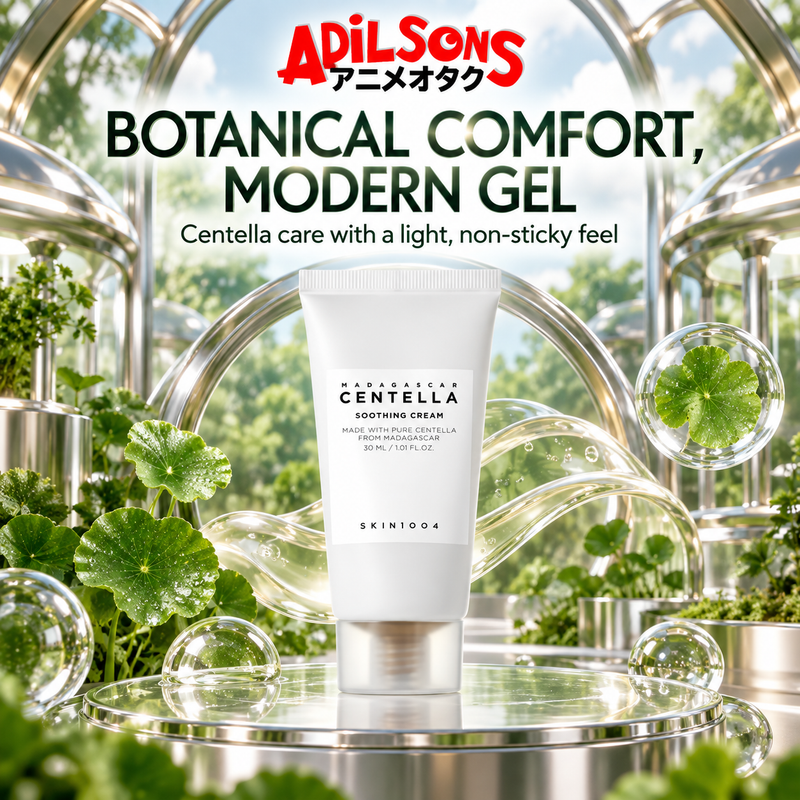 Adilsons Beauty ad for SKIN1004 Madagascar Centella Soothing Cream 30 ml: The gel format pairs botanical comfort with modern texture