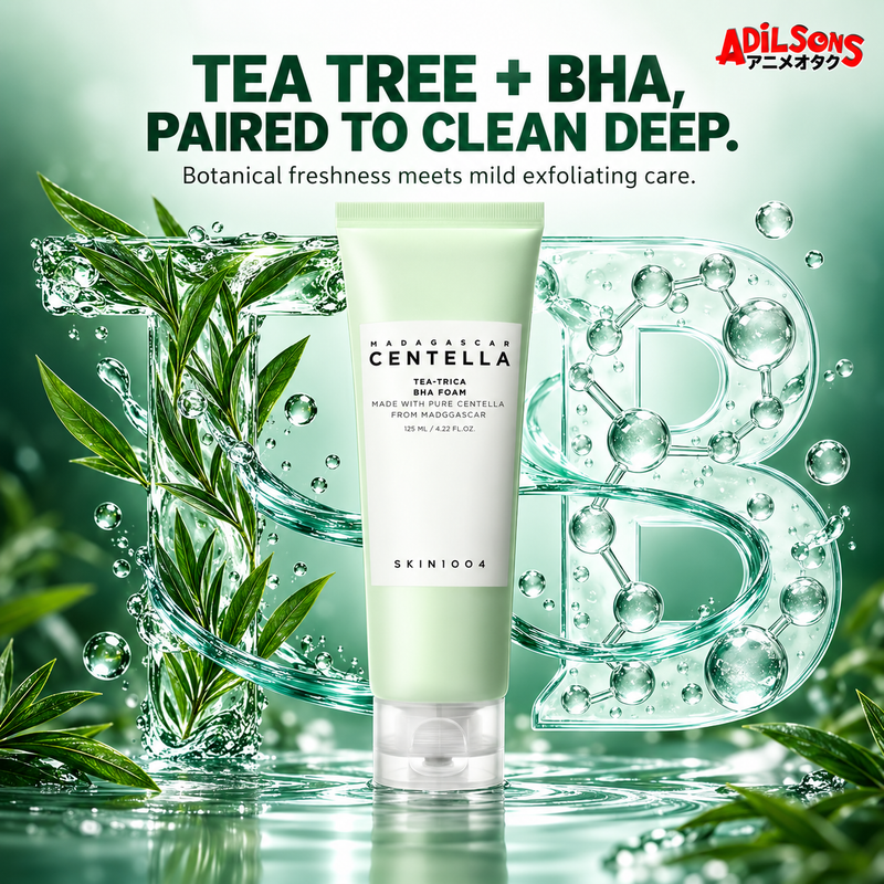 SKIN1004 Tea-Trica BHA Foam 125ml creative: tea tree and BHA pairing.