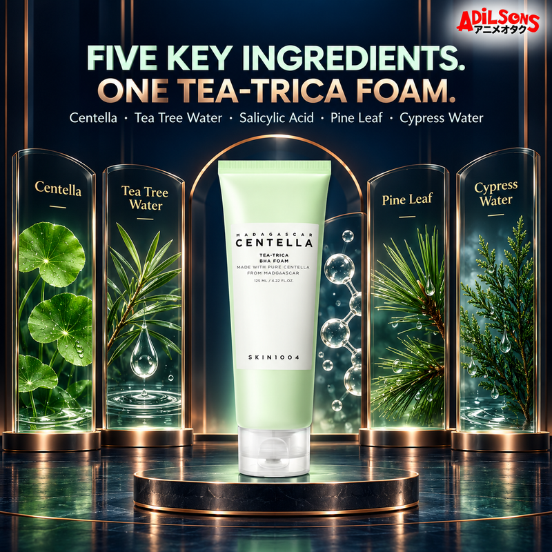 SKIN1004 Tea-Trica BHA Foam 125ml creative: five key ingredients.