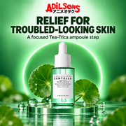 Adilsons Beauty ad for SKIN1004 Tea-Trica Relief Ampoule 30 ml: Care for troubled-looking skin