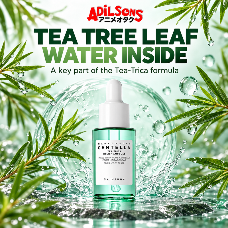 Adilsons Beauty ad for SKIN1004 Tea-Trica Relief Ampoule 30 ml: Tea Tree Leaf Water