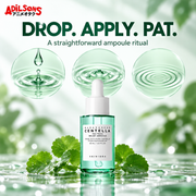 Adilsons Beauty ad for SKIN1004 Tea-Trica Relief Ampoule 30 ml: Simple apply-and-pat method