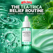 Adilsons Beauty ad for SKIN1004 Tea-Trica Relief Ampoule 30 ml: Product benefit summary