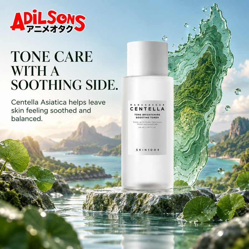 Tone care with Centella Asiatica for a soothed and balanced feel.