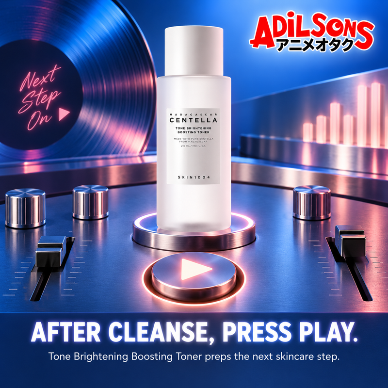 Tone Brightening Boosting Toner positioned immediately after cleansing to prep the next skincare step.