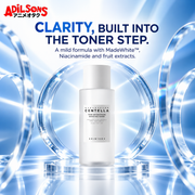 MadeWhite, Niacinamide and fruit extracts in a mild toner for skin clarity care.