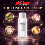 Centella, Niacinamide, MadeWhite and a Vitamin C derivative in one 210ml toner.