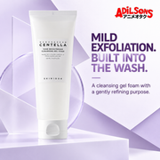 MILD EXFOLIATION. BUILT INTO THE WASH. A cleansing gel foam with a gently refining purpose.