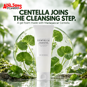 CENTELLA JOINS THE CLEANSING STEP. A gel foam made with Madagascar Centella.