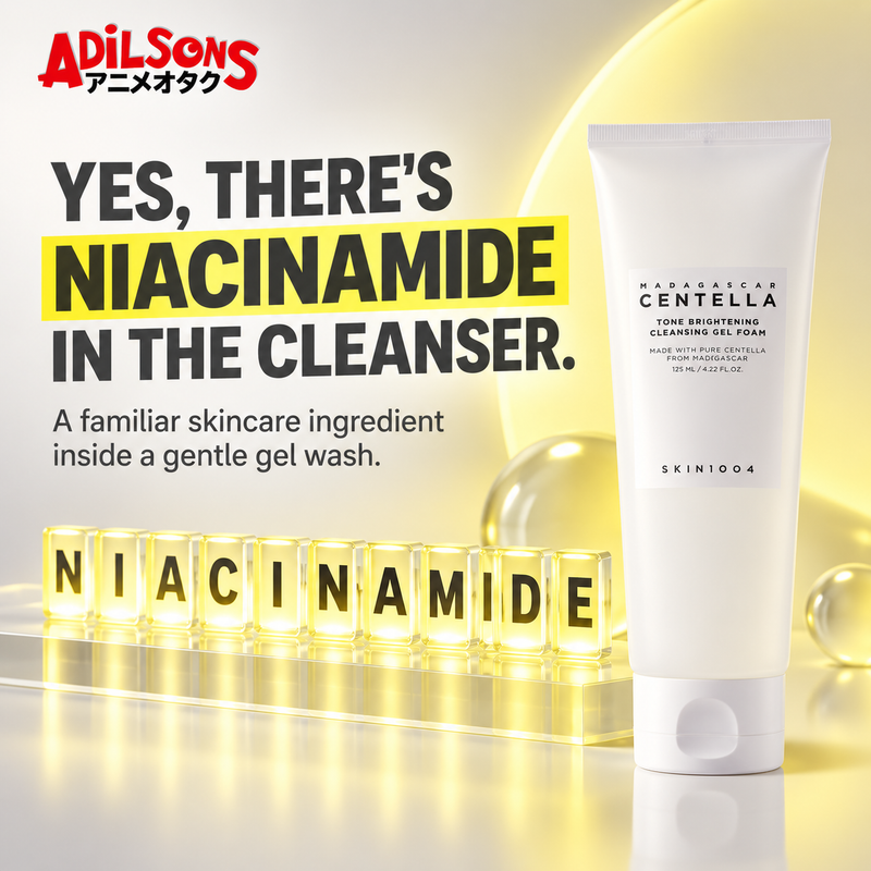 YES, THERE'S NIACINAMIDE IN THE CLEANSER. A familiar skincare ingredient inside a gentle gel wash.