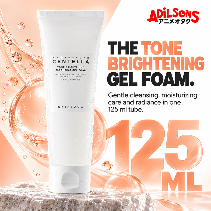THE TONE BRIGHTENING GEL FOAM. Gentle cleansing, moisturizing care and radiance in one 125 ml tube.