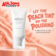 Adilsons ad for SKIN1004 Tone Brightening Tone-Up Sunscreen 50ml: LET THE PEACH TINT DO THE POLISHING