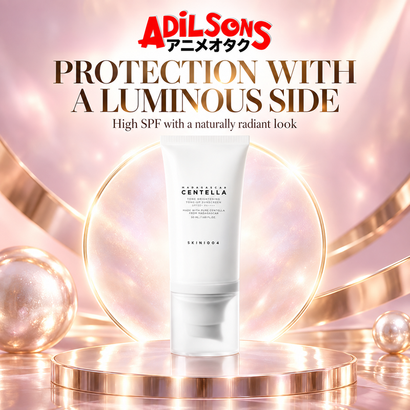 Adilsons ad for SKIN1004 Tone Brightening Tone-Up Sunscreen 50ml: PROTECTION WITH A LUMINOUS SIDE
