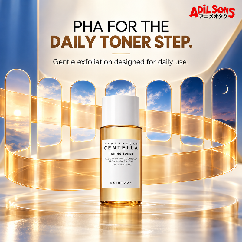 SKIN1004 Centella Toning Toner 30ml creative: daily PHA exfoliation.