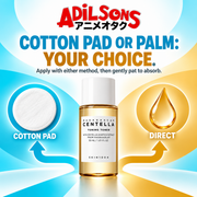 SKIN1004 Centella Toning Toner 30ml creative: cotton pad or palm application.