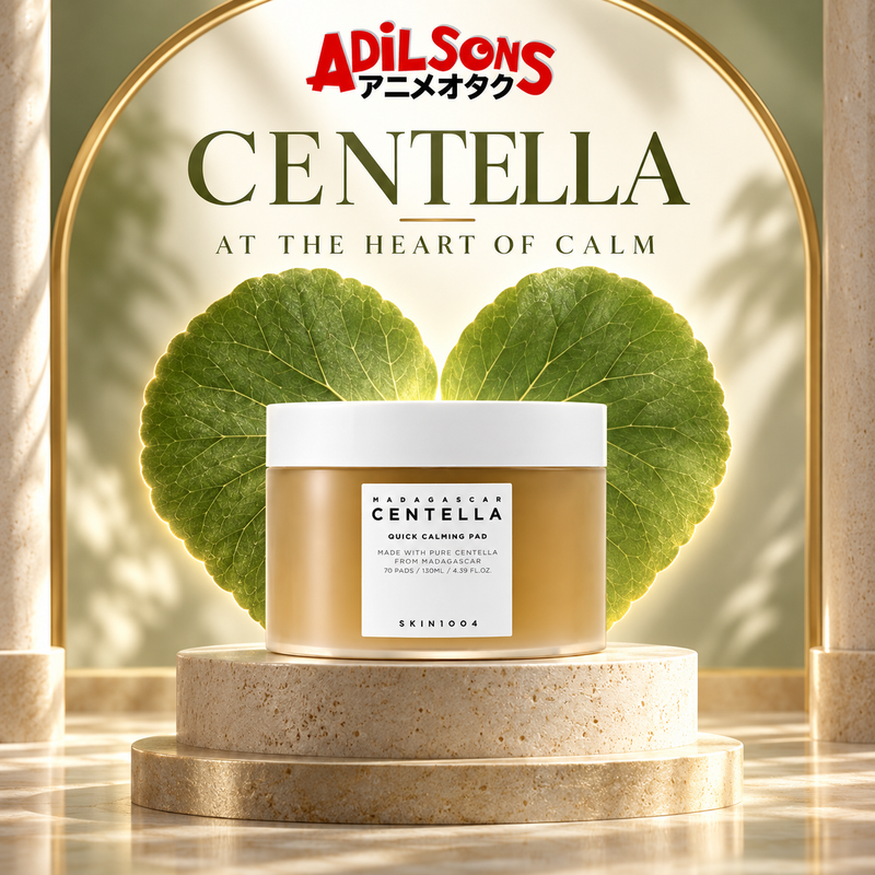Adilsons Beauty sales creative for SKIN1004 Quick Calming Pad: CENTELLA — AT THE HEART OF CALM