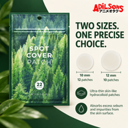 Adilsons Beauty creative for SKIN1004 Spot Cover Patch 22EA: TWO SIZES. ONE PRECISE CHOICE.