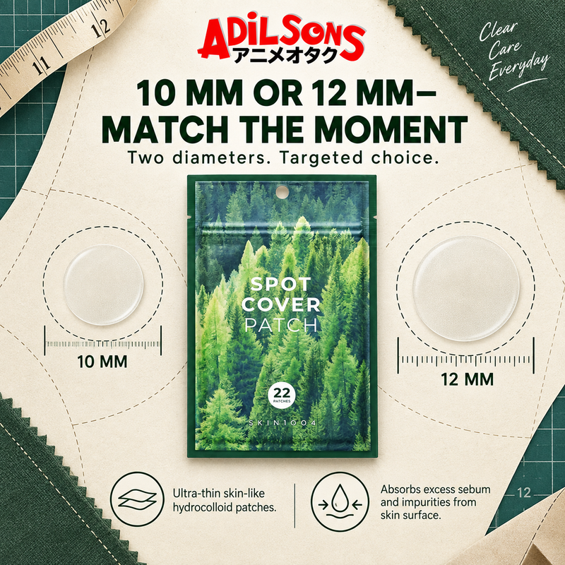 Adilsons Beauty creative for SKIN1004 Spot Cover Patch 22EA: 10 MM OR 12 MM—MATCH THE MOMENT