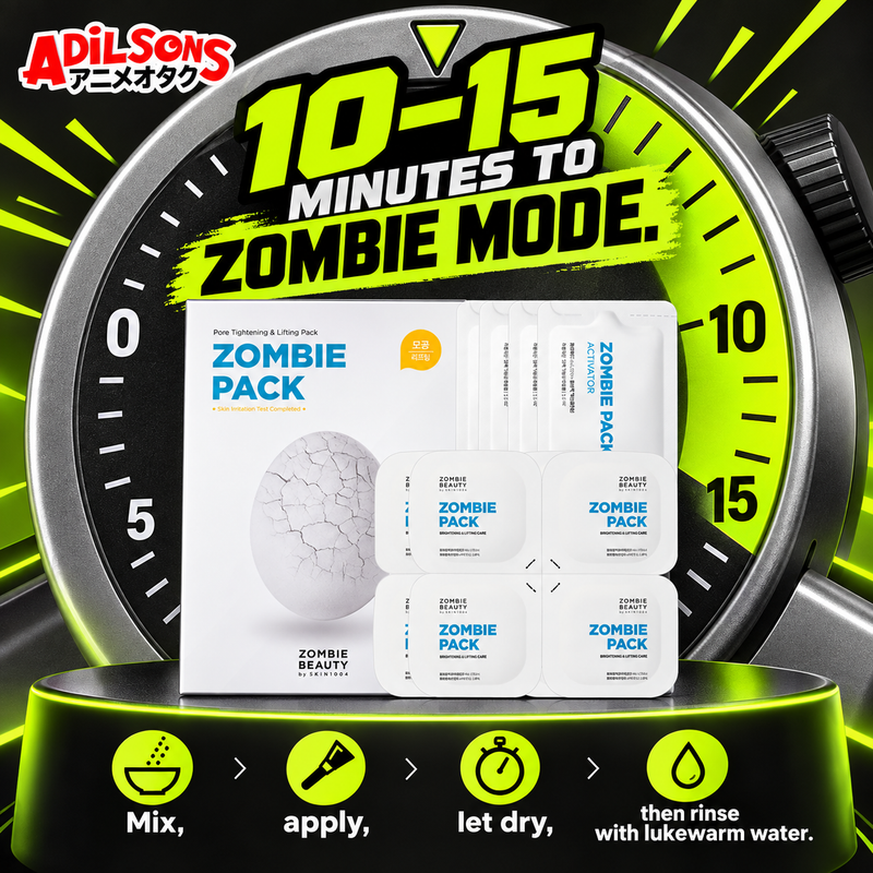 A 10–15 minute mix, dry and rinse Zombie Pack ritual.