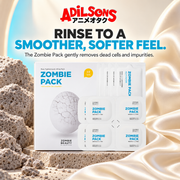 Rinse to a smoother, softer feel as the Zombie Pack removes dead cells and impurities.