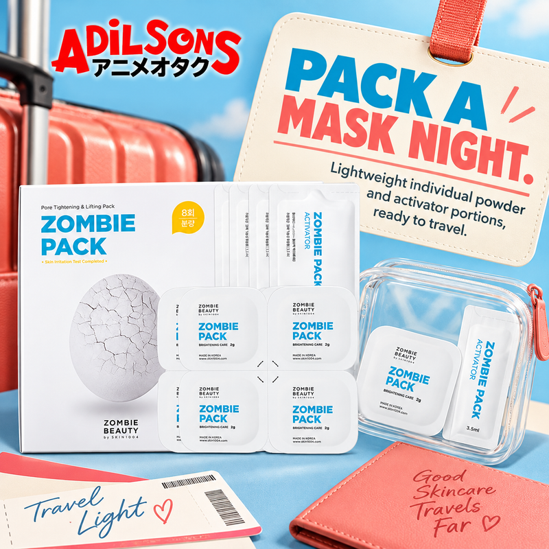 Lightweight individual powder and activator portions ready for travel.