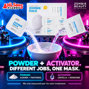 Powder with Albumin and Panthenol pairs with an activator containing Centella and Adenosine.