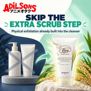 Adilsons ad for SKINFOOD Rice Daily Brightening Scrub Foam 150ml: SKIP THE EXTRA SCRUB STEP