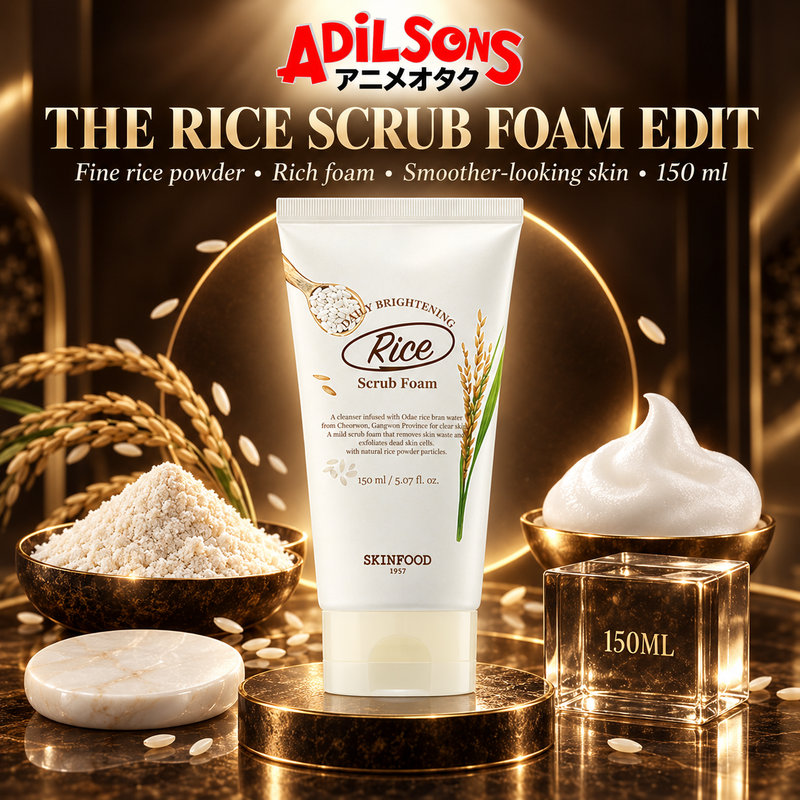 Adilsons ad for SKINFOOD Rice Daily Brightening Scrub Foam 150ml: THE RICE SCRUB FOAM EDIT