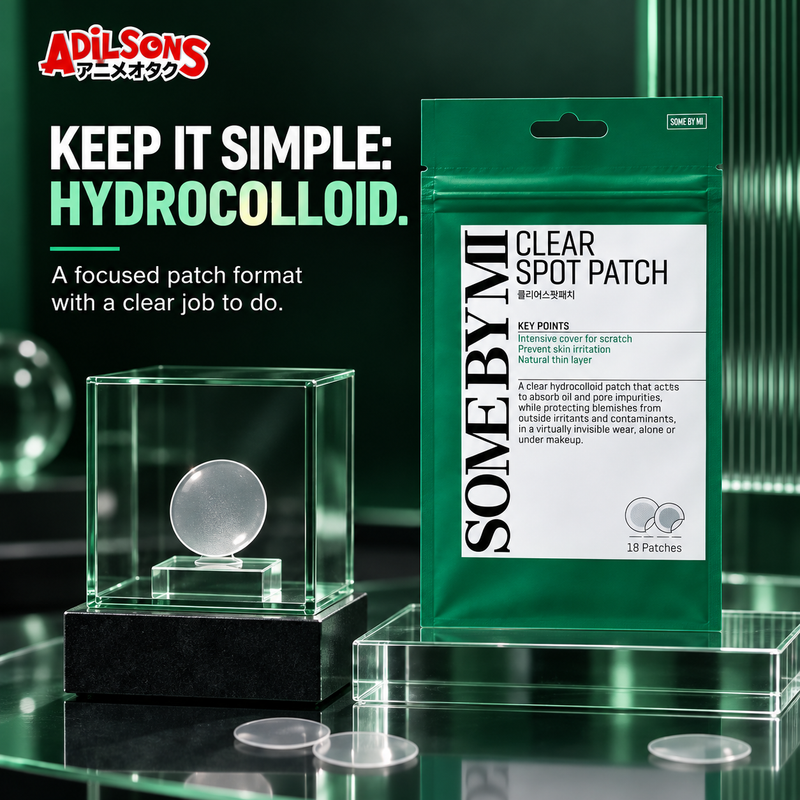 KEEP IT SIMPLE: HYDROCOLLOID. A focused patch format with a clear job to do.