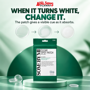 WHEN IT TURNS WHITE, CHANGE IT. The patch gives a visible cue as it absorbs.