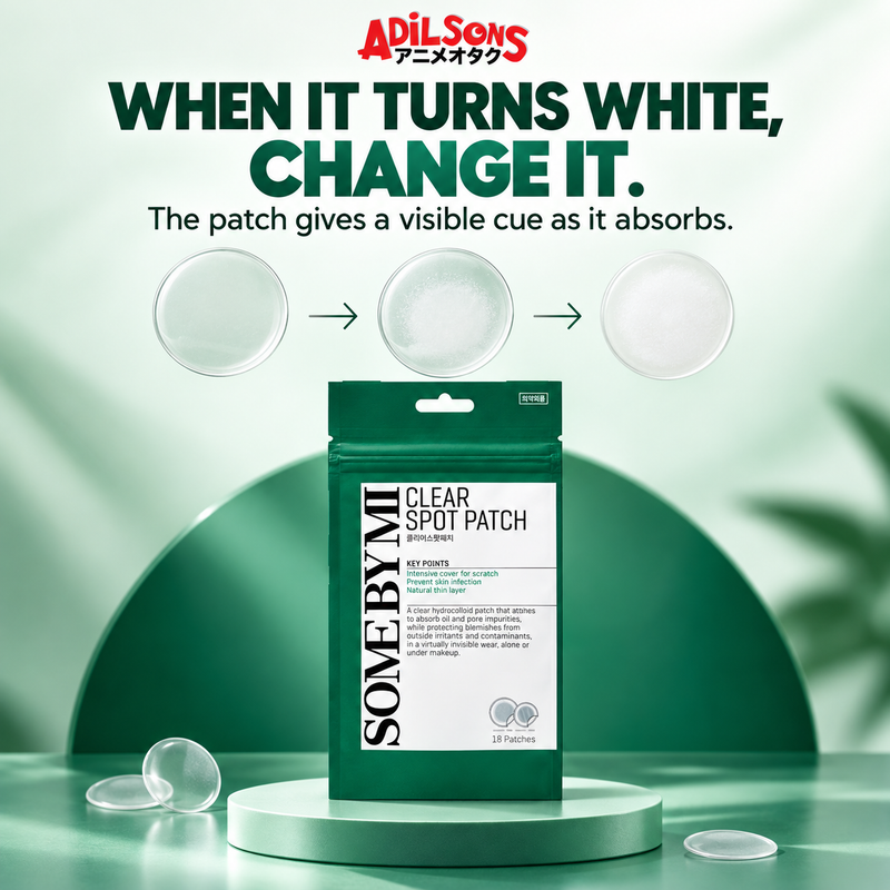 WHEN IT TURNS WHITE, CHANGE IT. The patch gives a visible cue as it absorbs.