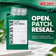 OPEN. PATCH. RESEAL. Keep the remaining circles together in the flat green pouch.