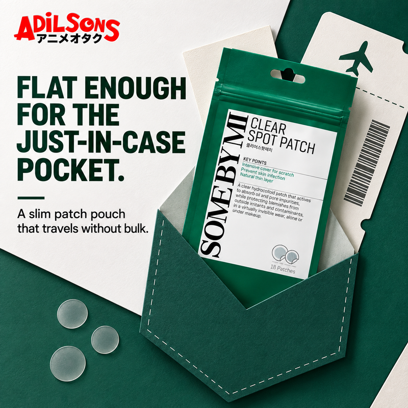 FLAT ENOUGH FOR THE JUST-IN-CASE POCKET. A slim patch pouch that travels without bulk.
