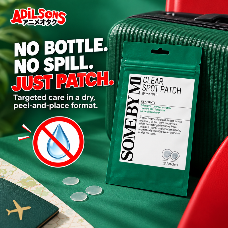 NO BOTTLE. NO SPILL. JUST PATCH. Targeted care in a dry, peel-and-place format.