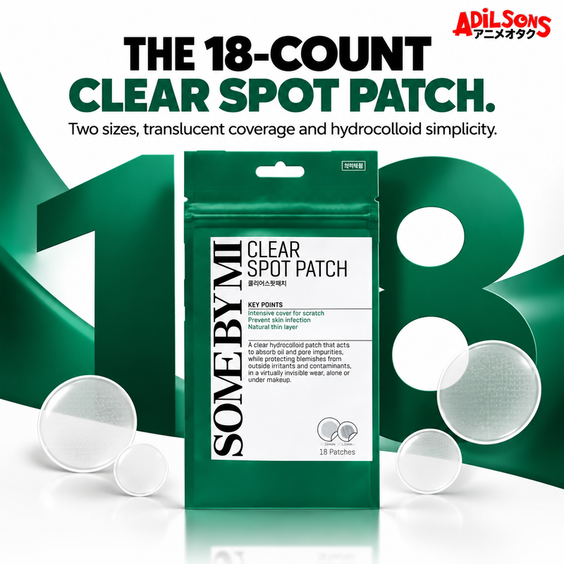 THE 18-COUNT CLEAR SPOT PATCH. Two sizes, translucent coverage and hydrocolloid simplicity.